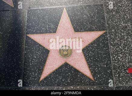 Hollywood, California, USA 17 aprile 2021 UNA visione generale dell'atmosfera dell'attrice Katey Sagal's Star sulla Hollywood Walk of Fame il 17 aprile 2021 a Hollywood, California, USA. Foto di Barry King/Alamy Stock foto Foto Stock