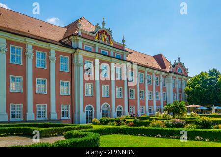 Vista sul castello di Neues schloss nella città tedesca Meersburg Foto Stock