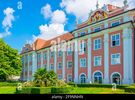 Vista sul castello di Neues schloss nella città tedesca Meersburg Foto Stock