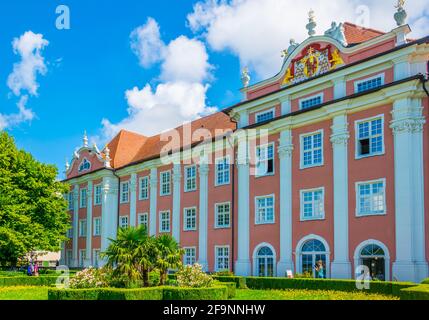 Vista sul castello di Neues schloss nella città tedesca Meersburg Foto Stock