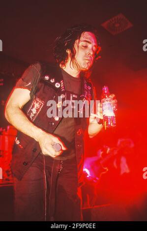 Amen al Kerrang! Weekender 11 aprile 2003, Pontins Holiday Camp, camper Sands, Rye, West Sussex, Inghilterra, Regno Unito. Foto Stock