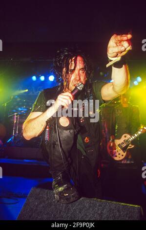 Amen al Kerrang! Weekender 11 aprile 2003, Pontins Holiday Camp, camper Sands, Rye, West Sussex, Inghilterra, Regno Unito. Foto Stock