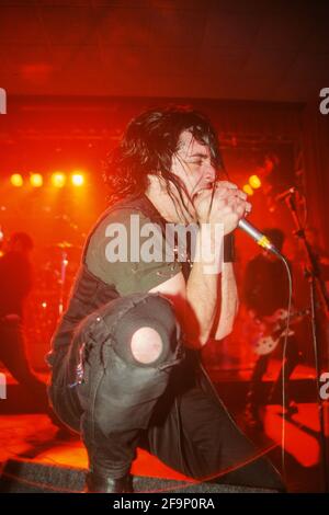 Amen al Kerrang! Weekender 11 aprile 2003, Pontins Holiday Camp, camper Sands, Rye, West Sussex, Inghilterra, Regno Unito. Foto Stock