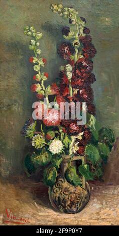 Hollyhocks, Vincent van Gogh, 1886 Foto Stock