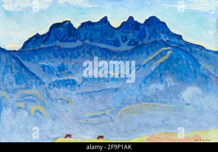 Dents du Midi da Champery, Ferdinand Hodler, 1916, Foto Stock