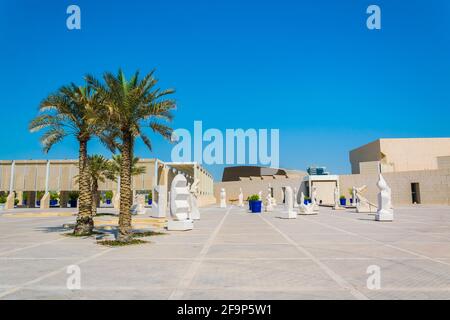 Vista del Bahrain National Museum di Manama. Foto Stock