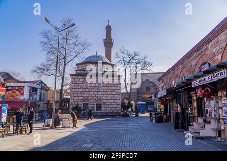 Il famoso Bazaar Ottomano Koza Han a Bursa, Turchia Foto Stock