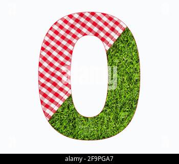 Numero 0 - Tovaglia picnic sull'erba Foto Stock