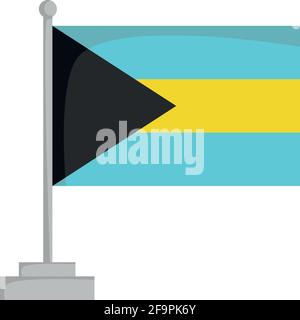 Bandiera nazionale di Bahamas Vector Illustrazione Illustrazione Vettoriale