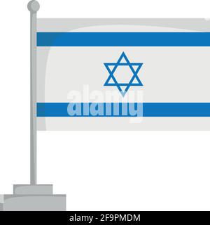 Bandiera nazionale di Israele Vector Illustrazione Illustrazione Vettoriale