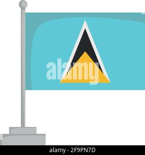 Bandiera nazionale di Santa Lucia Vector Illustrazione Illustrazione Vettoriale