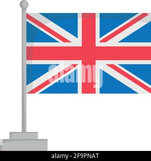 Bandiera nazionale del Regno Unito Vector Illustration Illustrazione Vettoriale