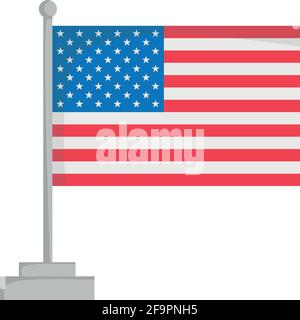 Bandiera nazionale degli Stati Uniti Vector Illustration Illustrazione Vettoriale