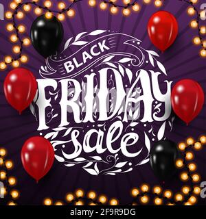 Vendita Black friday, bellissimo logo circolare Foto Stock