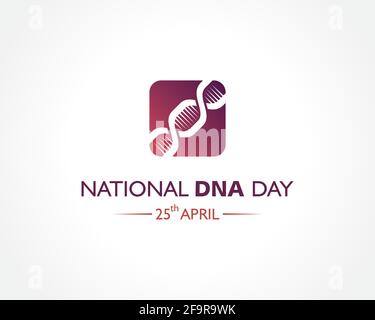 Illustrazione vettoriale della giornata nazionale del DNA osservata il 25 aprile Illustrazione Vettoriale