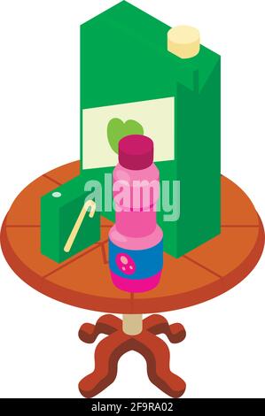 Icona bevanda naturale. Illustrazione isometrica dell'icona vettore di bevanda naturale per il web Illustrazione Vettoriale