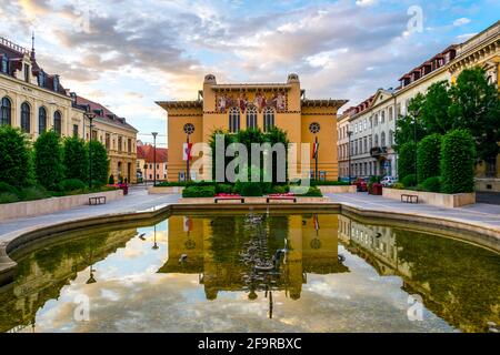 Teatro Petofi nella città ungherese Sopron Foto Stock