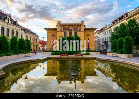 Teatro Petofi nella città ungherese Sopron Foto Stock