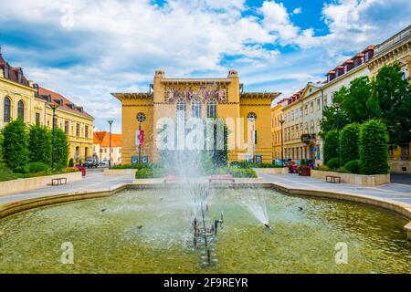 Teatro Petofi nella città ungherese Sopron Foto Stock