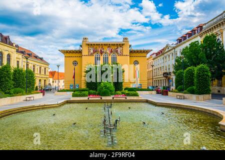 Teatro Petofi nella città ungherese Sopron Foto Stock