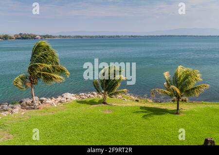 Lago Izabal nel Guatemala orientale Foto Stock