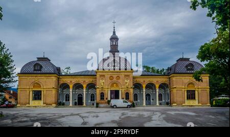 Camera Mortuaria nel cimitero Mirogoj - Zagreb, Croazia Foto Stock