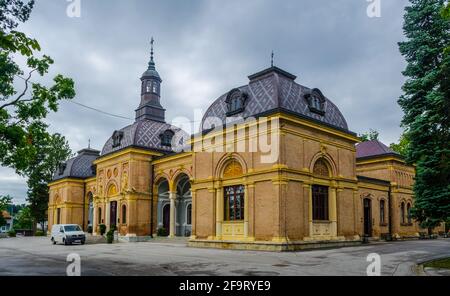 Camera Mortuaria nel cimitero Mirogoj - Zagreb, Croazia Foto Stock