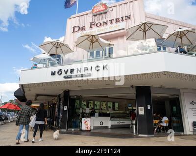 AUCKLAND, NUOVA ZELANDA - 16 aprile 2021: Vista del gelato Movenpick a Mission Bay Foto Stock