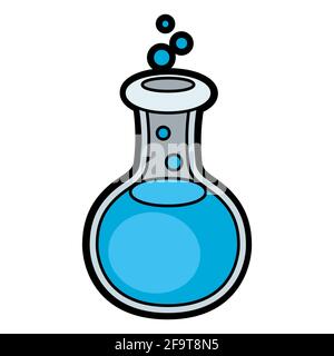 Immagine della provetta. L'icona dell'istruzione scolastica per l'industria e il business. Illustrazione Vettoriale