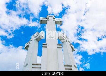 Tre incroci collina a Vilnius, Lituania Foto Stock