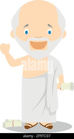 Fumetto Socrates. Illustrazione vettoriale. Collezione Storia bambini. Illustrazione Vettoriale