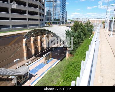 Stazione ferroviaria SMU/Mockingbird Foto Stock