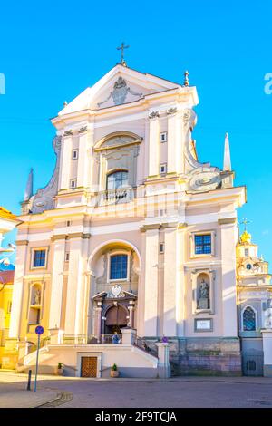 La Chiesa di Santa Teresa a Vilnius, Lituania. Foto Stock