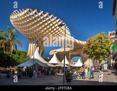 Metropol Parasol in Encarnation Square, Siviglia, Spagna Foto Stock