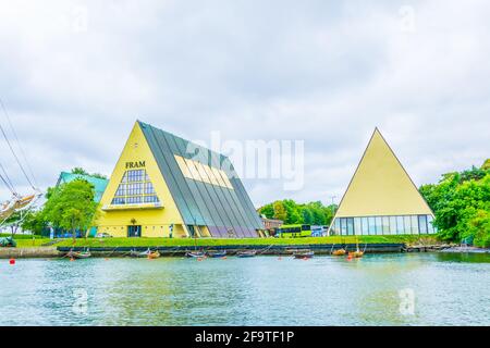 Vista del museo Fram di Oslo, Norvegia Foto Stock