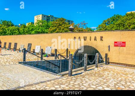 Veduta del museo della prigione di Pawiak (costruito nel 1835) a Varsavia, Polonia Foto Stock