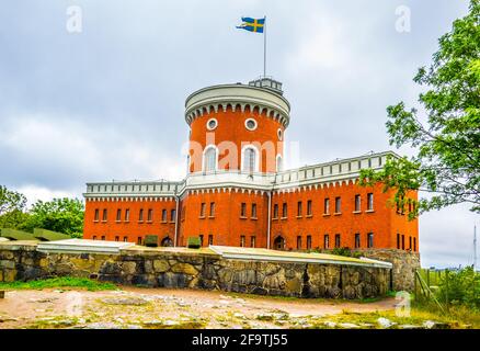 Kastellet è una piccola cittadella situato sull'isolotto Kastellholmen nel centro di Stoccolma, Svezia Foto Stock