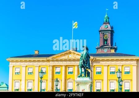 Vista di una piazza gustav adolf a Goteborg, Svezia. Foto Stock