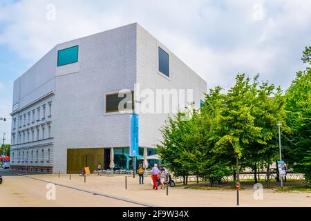 BREGENZ, AUSTRIA, 25 LUGLIO 2016: Veduta del museo di Vorarlberg nella città austriaca di Bregenz Foto Stock