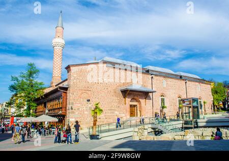 PLOVDIV, BULGARIA, 7 APRILE 2015 - la Moschea di Djumaya (Ulu), un prezioso monumento architettonico che dà un'idea del vecchio insediamento di Filiba. Plovdi Foto Stock