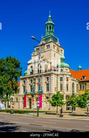 MONACO di BAVIERA, GERMANIA, 20 AGOSTO 2015: Veduta del museo nazionale bavarese di monaco Foto Stock