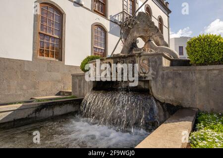 La bella cittadina Firgas su Gran Canaria Foto Stock