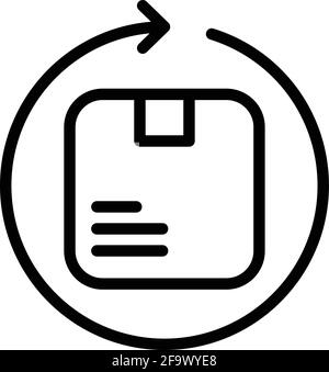 Icona processo di restituzione. Icona vettoriale del processo di ritorno per il web design isolata su sfondo bianco Illustrazione Vettoriale