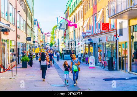 GOTEBORG, SVEZIA, 25 AGOSTO 2016: Vista di una strada a Goteborg, Svezia. Foto Stock
