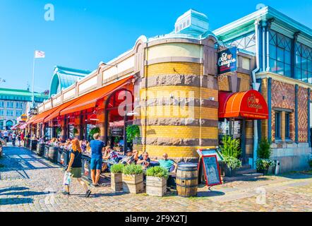 GOTEBORG, SVEZIA, 25 AGOSTO 2016: Vista di una strada a Goteborg, Svezia. Foto Stock