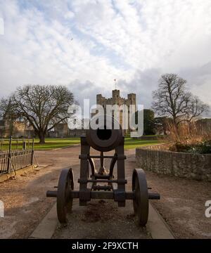 Rochester Castle a Kent, Regno Unito Foto Stock