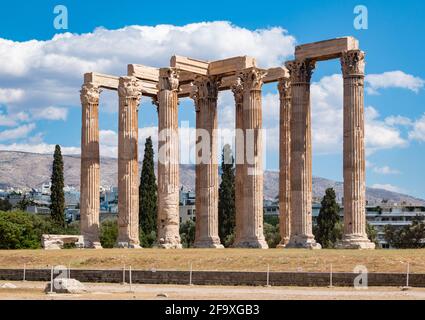 Una foto del Tempio di Zeus Olimpio. Foto Stock