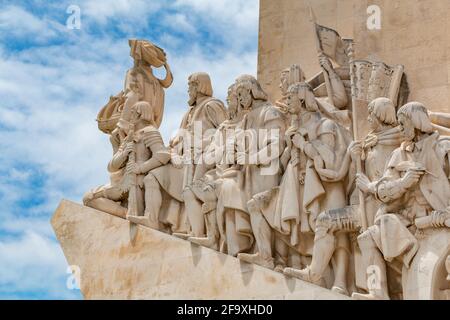 Una foto del monumento Padrão dos Descobrimentos. Foto Stock