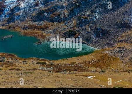 Lago Gardner vicino Beartooth Pass lungo Beartooth Highway, Shoshone National Forest, Wyoming, Stati Uniti Foto Stock