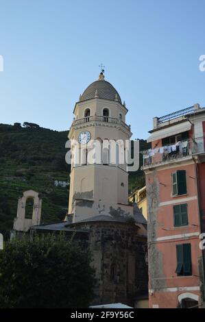 Parte del sentiero di 120 km che attraversa le cinque Terre, è una parte del famoso sentiero che va dalla Corniglia alla Vernazza Foto Stock